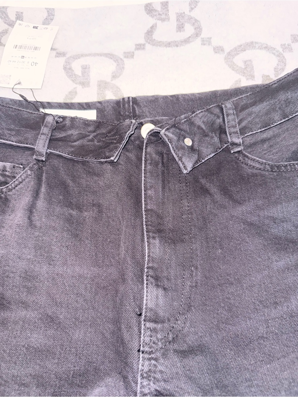 Zara Black Wide Leg Flared Jeans - Picture 6 of 13